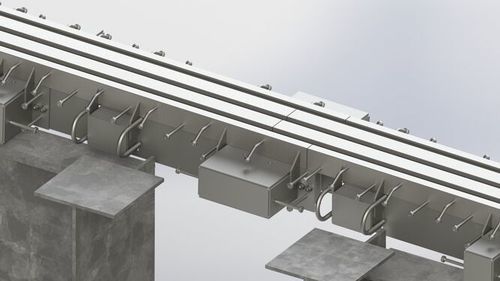 Junta de dilatación de metal - TENSA&reg;MODULAR - mageba - rectangular / con brida / para obra de construcción