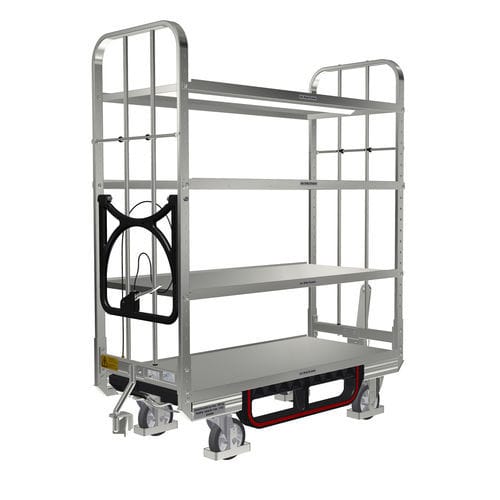 Carretilla de transporte - KLT 600 E4 VKD 1ZB150 2ZB150 - LKE GmbH - Excellence in Material Handling - de manipulación / para preparación de pedidos / 4 niveles