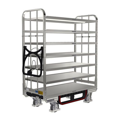 Carretilla de transporte - KLT 600 E7 OKD - LKE GmbH - Excellence in Material Handling - de manipulación / para preparación de pedidos / de acero galvanizado