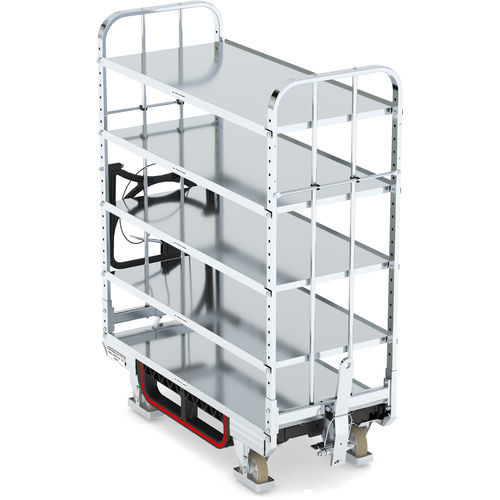 Carretilla de transporte - KLT 600 E5 VKD 4ZB100 - LKE GmbH - Excellence in Material Handling - de manipulación / para preparación de pedidos / de acero galvanizado