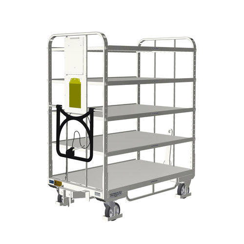 Carretilla de transporte - KLT 800 E5 VKD 4ZB150 DKDT - LKE GmbH - Excellence in Material Handling - de manipulación / para preparación de pedidos / 5 niveles