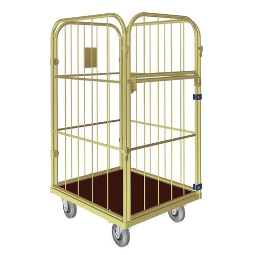 Roll-container para textiles - Junior X Standard - LKE GmbH - Excellence in Material Handling - de malla metálica / 4 paneles