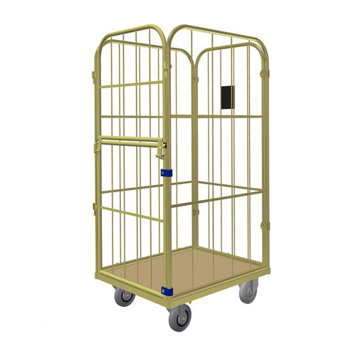 Roll-container para textiles - JUNIOR M - LKE GmbH - Excellence in Material Handling - 4 paneles / de malla metálica