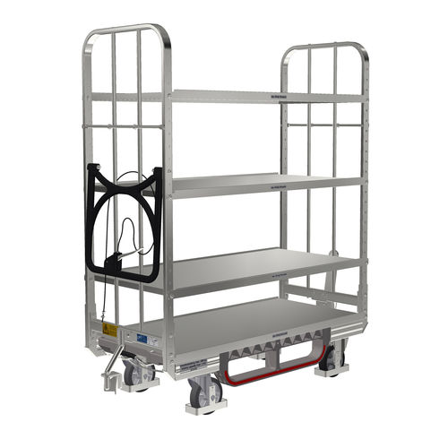 Carretilla de transporte - KLT 600 E4 VKD ESDBR - LKE GmbH - Excellence in Material Handling - de manipulación / para preparación de pedidos / de acero galvanizado