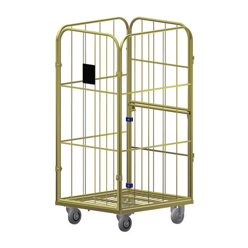 Roll-container para textiles - Classic X - LKE GmbH - Excellence in Material Handling - 4 paneles / de malla metálica