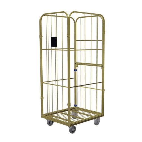 Roll-container para textiles - Classic XXL - LKE GmbH - Excellence in Material Handling - 4 paneles / de malla metálica