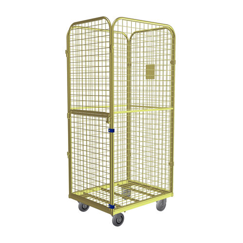 Roll-container para textiles - Premium XL - LKE GmbH - Excellence in Material Handling - 4 paneles / de malla metálica