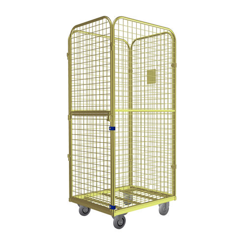Roll-container para textiles - Premium XL Combitainer - LKE GmbH - Excellence in Material Handling - 4 paneles / de malla metálica