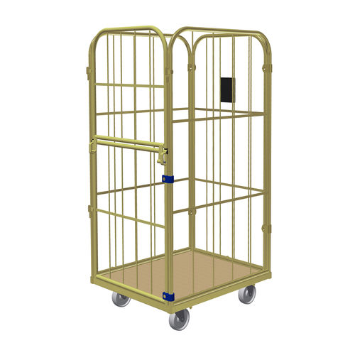 Roll-container para textiles - Junior M standard - LKE GmbH - Excellence in Material Handling - 4 paneles / de malla metálica
