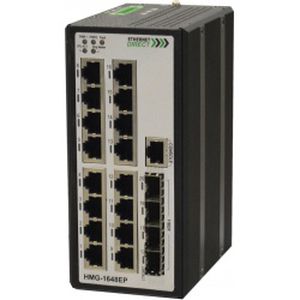 Conmutador Ethernet administrable - HME-xxx, HMG-xxx series - Ethernet Direct - en riel DIN / industrial