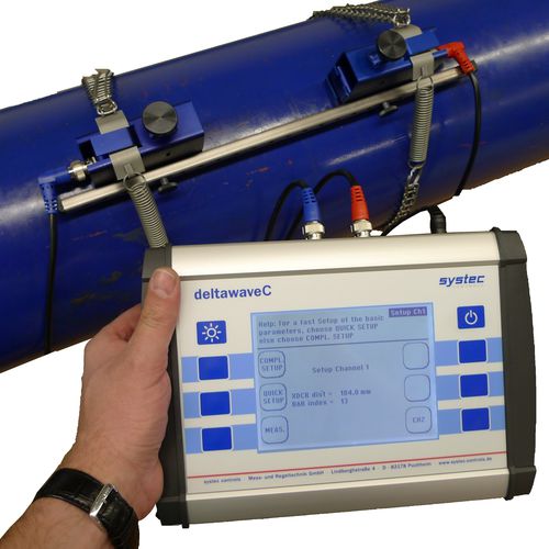 Caudalímetro por ultrasonidos - deltawaveC-P - systec Controls - volumétrico / para líquido / DN15 - 1/2"
