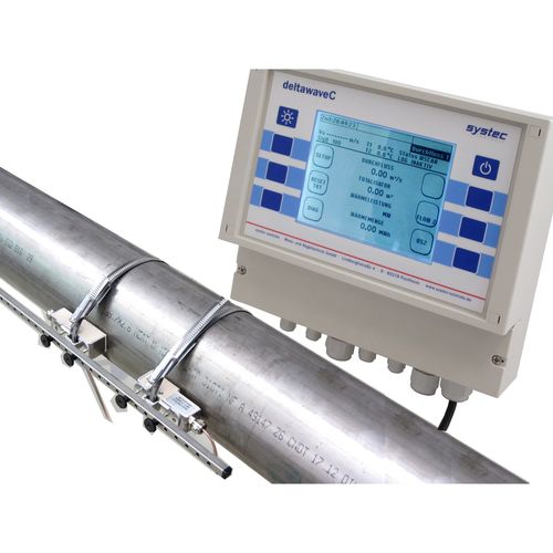 Caudalímetro por ultrasonidos - DeltawaveC-Fix - systec Controls - volumétrico / para líquido / para gas
