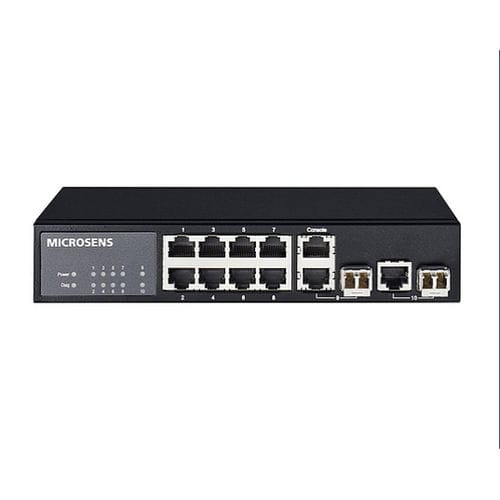 Conmutador Ethernet administrable - MICROSENS GmbH & Co. KG - 10 puertos / gigabit / de fibras ópticas