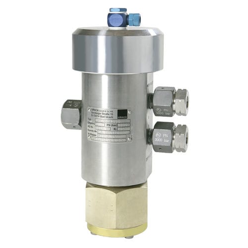 Válvula con control neumático - PUSV series - URACA GmbH & Co.KG - de cierre / de 3/2 vías / de conmutación