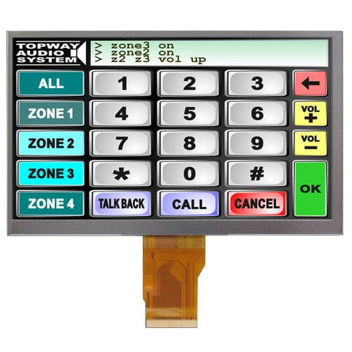 Módulo de visualización TFT LCD - LMT070DNCFWD-NNA - TOPWAY LCD - con pantalla táctil resistiva / de color / 800 x 480