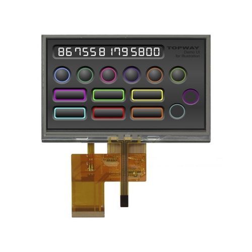 Visualizador TFT LCD - LMT043DEFFWA-NNA - TOPWAY LCD - con pantalla táctil resistiva / de color / 480 x 272
