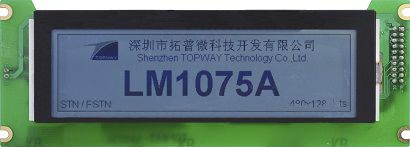 Visualizador LED - LM1075ACW-2 - TOPWAY LCD - LCD / gráfico / monocromo