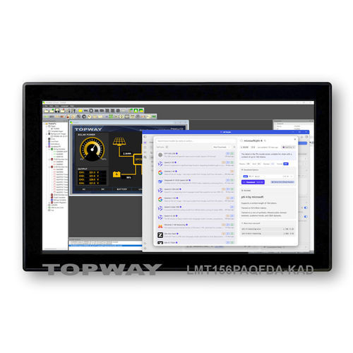 Monitor TFT-LCD - LMT156PAQFDA-KAD - TOPWAY LCD - con pantalla táctil / con pantalla táctil capacitiva / industrial
