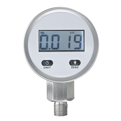 Manómetro con pantalla LCD - Digi-10 - Manometer Preiss EMPEO-KBM OHG - roscado / de acero inoxidable / de tubo Bourdon