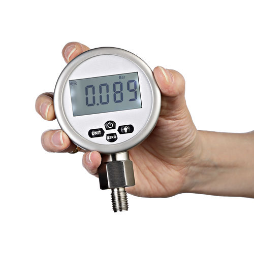 Manómetro con pantalla LCD - Digi-04 - Manometer Preiss EMPEO-KBM OHG - de acero inoxidable / de tubo Bourdon / compacto
