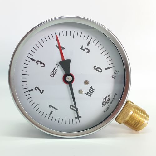 Manómetro analógico - 100.19 - Manometer Preiss EMPEO-KBM OHG - roscado / de latón / de tubo Bourdon