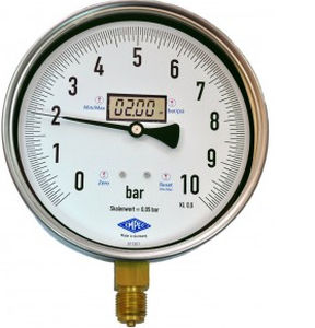 Manómetro digital - EMPEO 2 - Manometer Preiss EMPEO-KBM OHG - roscado / de acero inoxidable / de tubo Bourdon