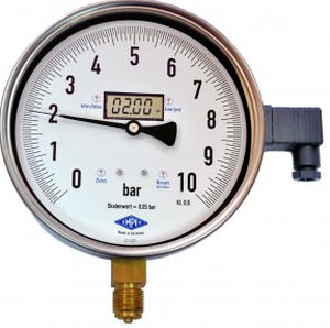 Manómetro digital - EMPEO 3 - Manometer Preiss EMPEO-KBM OHG - roscado / de acero inoxidable / de tubo Bourdon