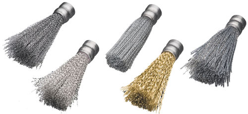 Cepillo pincel - STH, ROH, SIC series - Lessmann - con cerdas retorcidas / de desbastado / de acero inoxidable