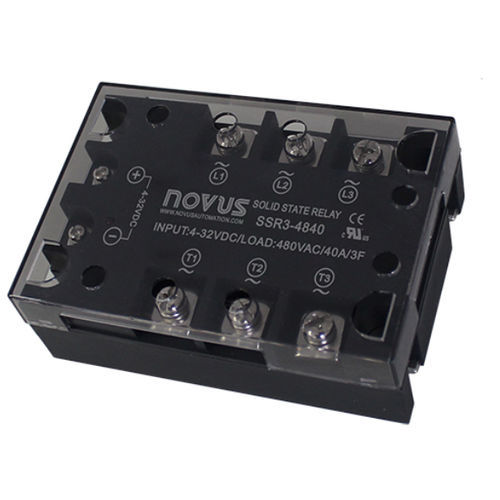 Relé estático 32 V CC - SSR - Novus Automation - trifásico / con indicador LED