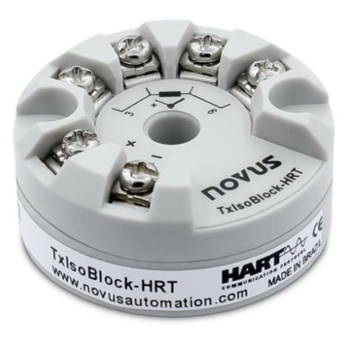 Transmisor de temperatura en cabeza de sonda - TxIsoBlock-HRT - Novus Automation - termopar tipo S / termopar tipo K / Pt100