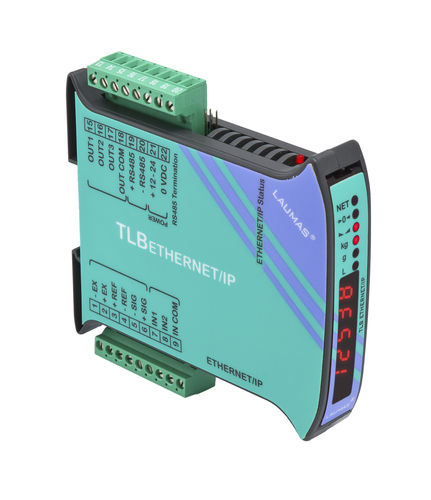 Indicador transmisor de pesaje con visualizador led - TLB ETHERNET/IP - LAUMAS Elettronica - en riel DIN