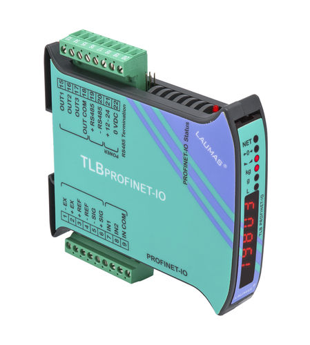 Indicador transmisor de pesaje con visualizador led - TLB PROFINET IO - LAUMAS Elettronica - en riel DIN