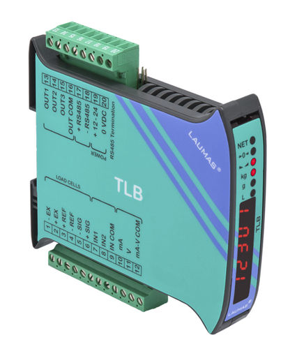 Indicador transmisor de pesaje con visualizador led - TLB series - LAUMAS Elettronica - en riel DIN / IP67
