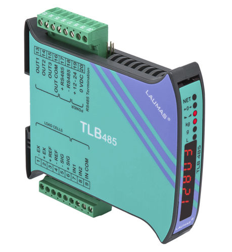 Indicador transmisor de pesaje con visualizador led - TLB 485  - LAUMAS Elettronica - en riel DIN / IP67
