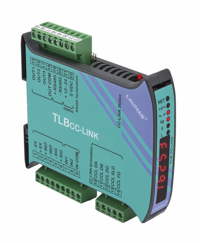Indicador transmisor de pesaje con visualizador led - TLB CC-LINK - LAUMAS Elettronica - en riel DIN