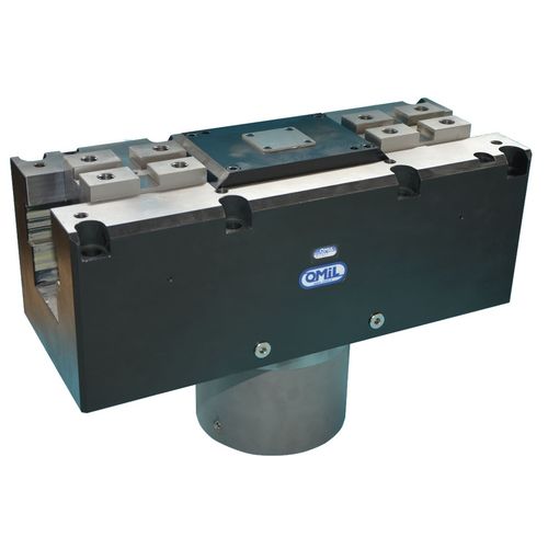Mordaza para máquina herramienta - KSB 480-75 FMS - OMIL - hidráulica / de perfil plano / autocentrante