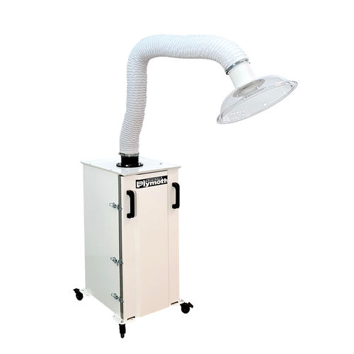 Extractor de humo móvil - Denta-Flex 400 - J. Plymoth / Plymex Group - con brazo de extracción / de polvo