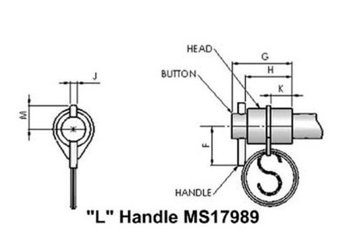 Pasador de liberación rápida de doble acción - MS 17988, MS 17990 series - Specialty & Fasteners Components
