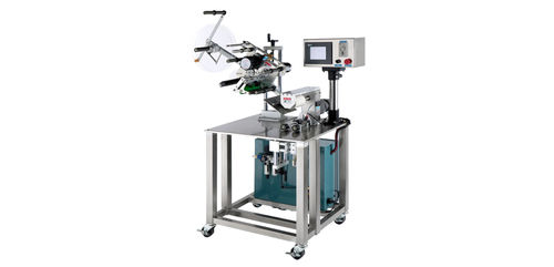 Máquina de etiquetado semiautomática - AAM-505 - CHYNG CHEEUN MACHINERY CO.,LTD - wraparound / 2 etiquetas