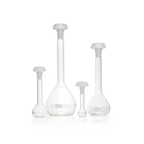 Matraz aforadas - 24670 series - DWK life science - de vidrio borosilicato / vidrio blanco / para laboratorio