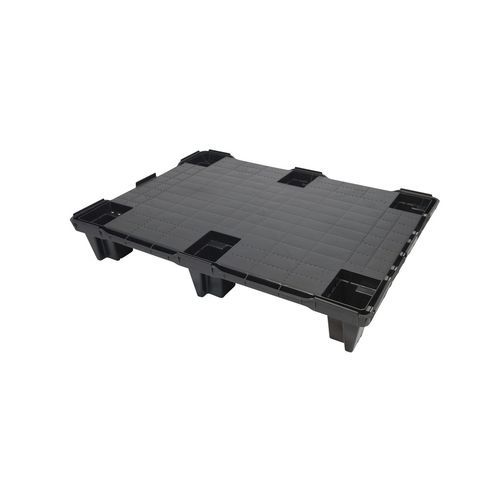 Medio palé de plástico reciclado -  SF 600 UL P - SMART FLOW EUROPE - de PEAD / Euro / de transporte