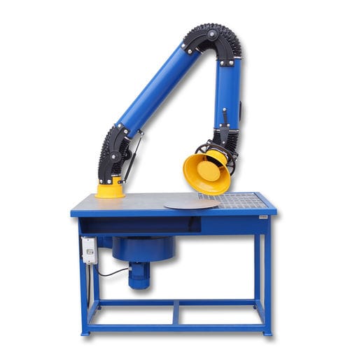 Mesa para soldadura de aluminio - S-1000 - MENEGON - con brazo de extracción