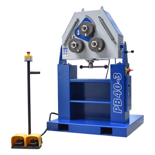 Máquina curvadora con pedal - PB 40-3 - RHTC BV - de tubos / de perfiles / con 3 rodillos motores