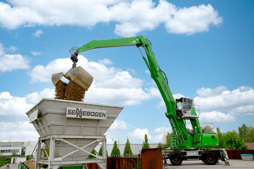 Manipuladora de materiales con orugas - 835 G series - SENNEBOGEN Maschinenfabrik GmbH - con neumáticos / eléctrica / híbrida