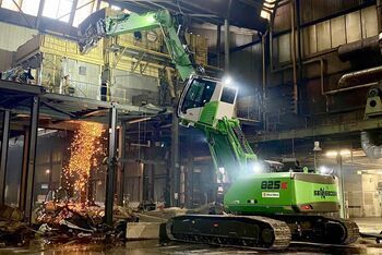 Excavadora intermedia - 825 E - SENNEBOGEN Maschinenfabrik GmbH - con orugas / diésel / para obra de construcción