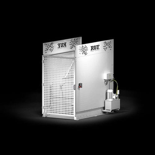 Volteador para contenedores - RUF. BRIQUETTING SYSTEMS - elevador