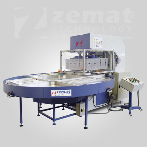 Máquina de soldar por arco - OPTIMA - Zemat Technology Group - de altas frecuencias / controlada por PLC / con mesa rotativa