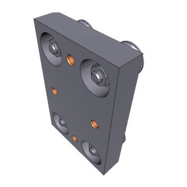 Guía lineal de rodillos - T4PFV series - Nadella Group - de aluminio