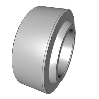 Cojinete liso esférico - DGE-UK-2RS series - Nadella Group - radial / de acero / de PTFE