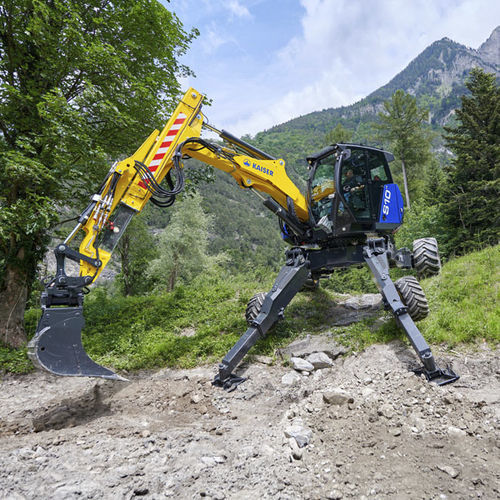 Excavadora hidráulica mediana - S10 - KAISER AG Fahrzeugwerk - con neumáticos / Tier 3 / para obra de construcción